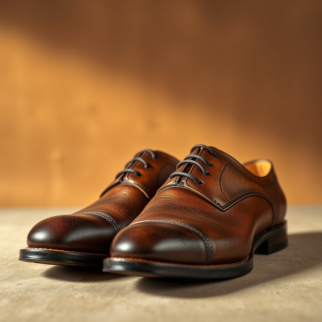 Hyper-realistic premium footwear restoration on neutral studio background